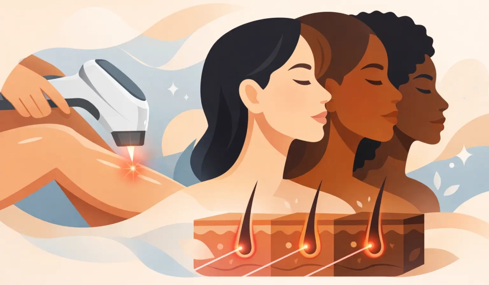 Laser Skin Tones for Safer Hair Removal