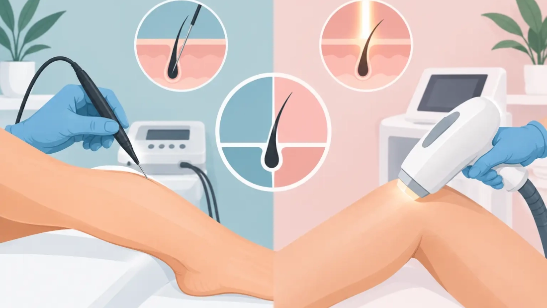 Electrolysis vs Laser Hair Removal Compared