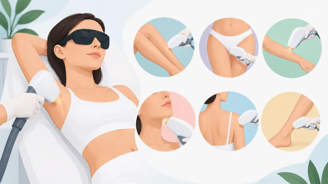 Laser Hair Reduction Examples by Body Area