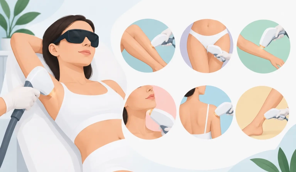 Laser Hair Reduction Examples by Body Area